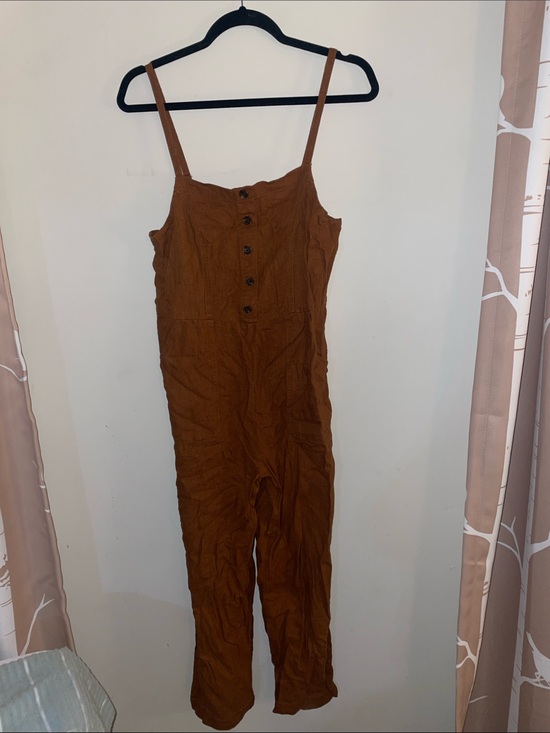 Old Navy Pants - Rust Brown Button-Front One-Piece Jumpsuit